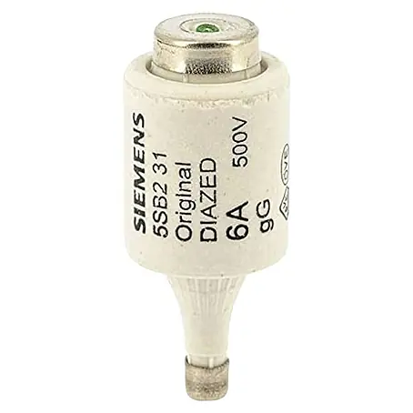 Siemens  Sicherungseinsatz Diazed DII 6 A 500 V DC/AC