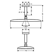 Hansgrohe Kopfbrausen-Set Raindance E 360 (19 x 36 cm, 16 l/min bei 3 bar, Deckenmontage, Chrom)
