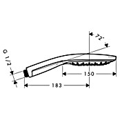 Hansgrohe Handbrause Raindance Select 150 (Anzahl Funktionen: 3, Durchmesser: 15 cm, Weiß/Chrom)