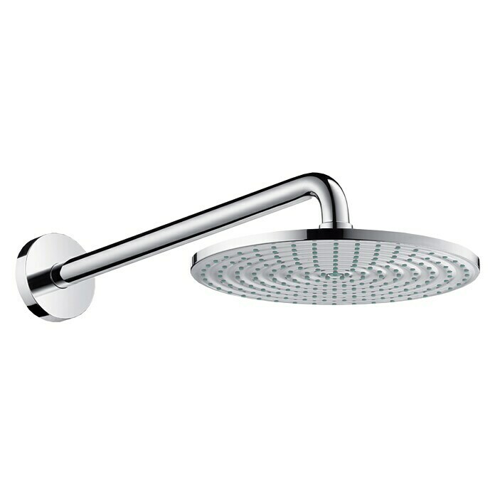 Hansgrohe Kopfbrausen-Set Raindance S 240Durchmesser: 24 cm, 18 l/min bei 3 bar, Wandmontage, Chrom Front View