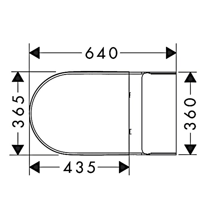 Hansgrohe Staand toiletset GladeLake S 640 (Softclose, Zonder spoelrand, Wit) | BAUHAUS