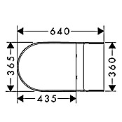 Hansgrohe Staand toiletset GladeLake S 640 (Softclose, Zonder spoelrand, Wit) | BAUHAUS