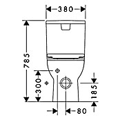 Hansgrohe Staand toiletset GladeLake S 640 (Softclose, Zonder spoelrand, Wit) | BAUHAUS
