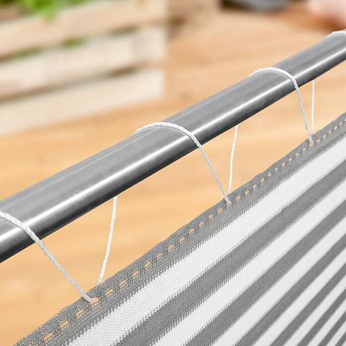 Windhager Balkonsichtschutz Sylt (Grau-Weiß, 5 x 0,9 m, Ausführungseigenschaft: Rolle) | BAUHAUS