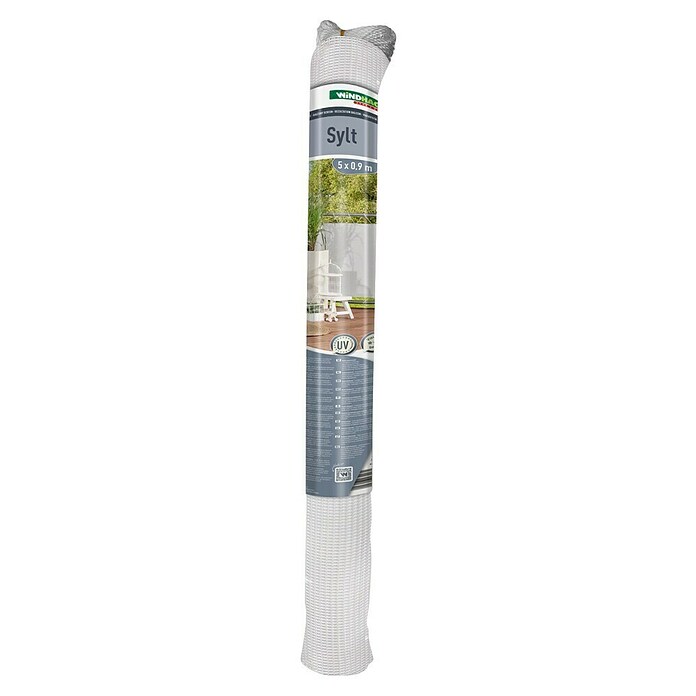 Windhager Balkonsichtschutz Sylt (Weiß, 5 x 0,9 m, Ausführungseigenschaft: Rolle) | BAUHAUS