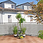 Windhager Balkonsichtschutz Ibiza (Kunststoff, Grau-Weiß, Gestreift) | BAUHAUS