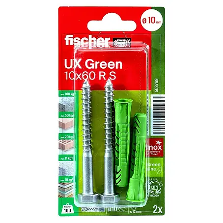 Fischer  Universaldübel UX Green 10X60 R S A2 K