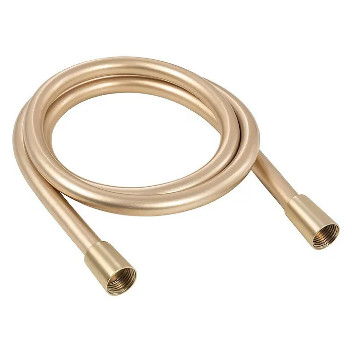 SCHÖNER WOHNEN-Kollektion Brausegarnitur Brauseschlauch Tesko mit Verdrehschutz 175 cm Mattgold - Mattgold - Goldener Brauseschlauch in Ringform.