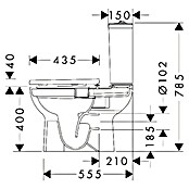 Hansgrohe Staand toiletset GladeLake S 640 (Softclose, Zonder spoelrand, Wit) | BAUHAUS