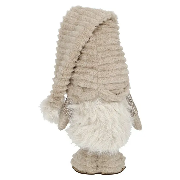 Dekofigur Weihnachtsmann - L x B x H: 18 x 13 x 65 cm, Textil - Dekorativer Zwerg mit weichem Hut und Bart. Perfekt als festliche Dekoration für Ihr Zuhause und schafft eine gemütliche Atmosphäre.