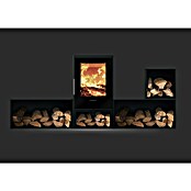 Panadero Leñero (L x An x Al: 33 x 33 x 33 cm, Acero, Negro) | BAUHAUS