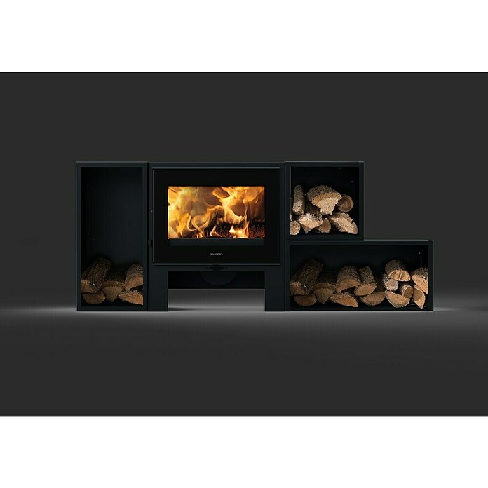 Panadero Leñero (L x An x Al: 33 x 33 x 33 cm, Acero, Negro) | BAUHAUS