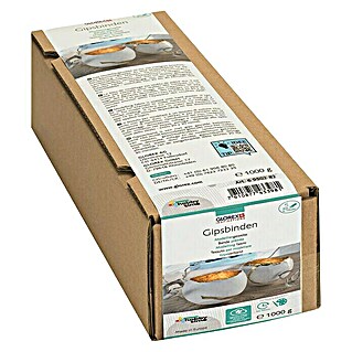 Glorex Gipsbinde Großpackung (1 kg, Weiß)