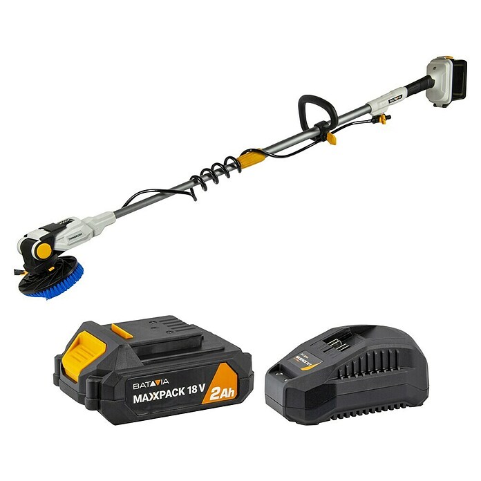 Batavia Maxxpack Accureinigingsborstel 2-in-1 - Twin Brush (18 V, 1 accu, 2 Ah) | BAUHAUS