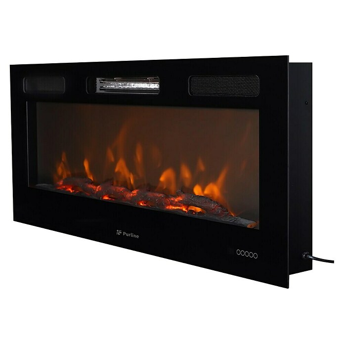 Purline Chimenea eléctrica insertable CHE-650 (2.000 W, Negro, 13 x 116 x 42 cm) | BAUHAUS