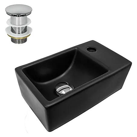 LuxeBath  Aufsatzwaschbecken Waschtisch aus Keramik für Badezimmer / Gäste-WC