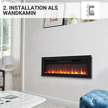 Balderia  Elektrischer Kamin AG-36 3D-Flammeneffekt
