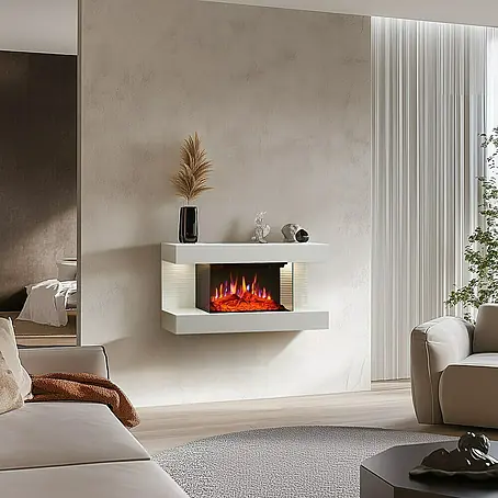 Balderia  Elektrischer Kamin ID-WE 3D-Flammeneffekt