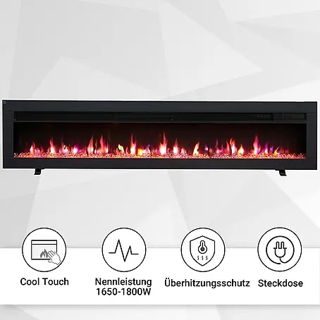 Balderia  Elektrischer Kamin AG-60 3D-Flammeneffekt