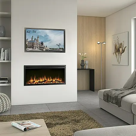 Balderia  Elektrischer Kamin AT-40 3D-Flammeneffekt Wifi App