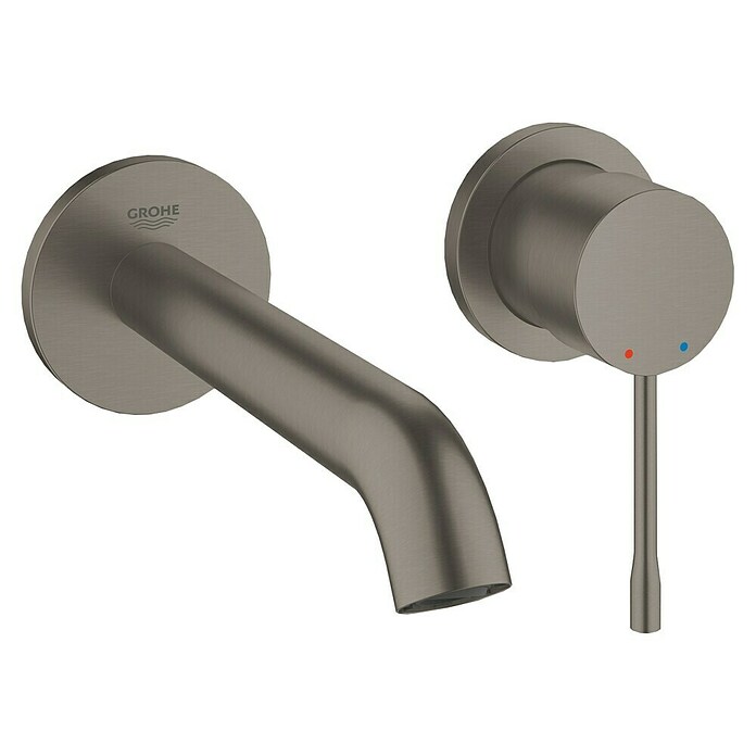 Grohe Essence Wand-Waschtischarmatur (2-Loch, Hard Graphite, Matt)