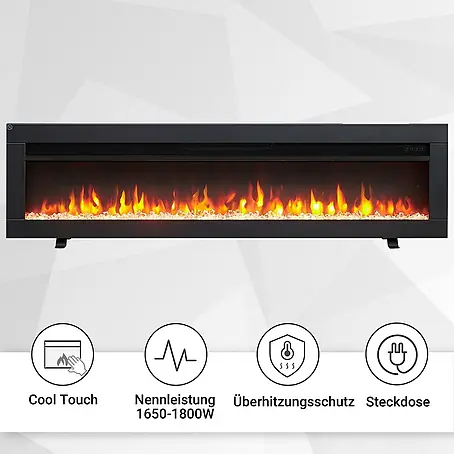 Balderia  Elektrischer Kamin AG-50 3D-Flammeneffekt