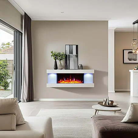 Balderia  Elektrischer Kamin LU-WE 3D-Flammeneffekt