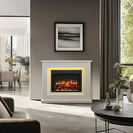 Balderia  Elektrischer Kamin BA-AP 3D-Flammeneffekt Wifi App