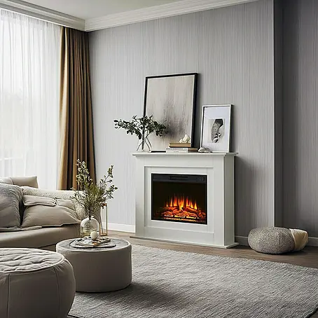 Balderia  Elektrischer Kamin FI-WE 3D-Flammeneffekt