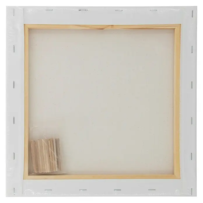 Glorex Keilrahmen Art 4 You - 30 x 30 cm, 3-fach grundiert, 330 g/m² - Leinwandrückseite mit Holzrahmen und Keilen, bereit für das Aufspannen und Bemalen. Die Leinwand ist neu und originalverpackt.