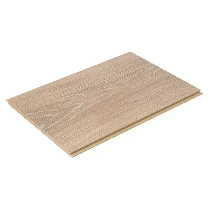 Egger Laminatmuster NatureSense - 297 x 193 x 7 mm, Landhausdiele, Newport Eiche hellbraun - Nahaufnahme einer einzelnen Laminatdiele in hellem Holzdesign mit markanter Maserung, ideal für moderne Wohnräume.