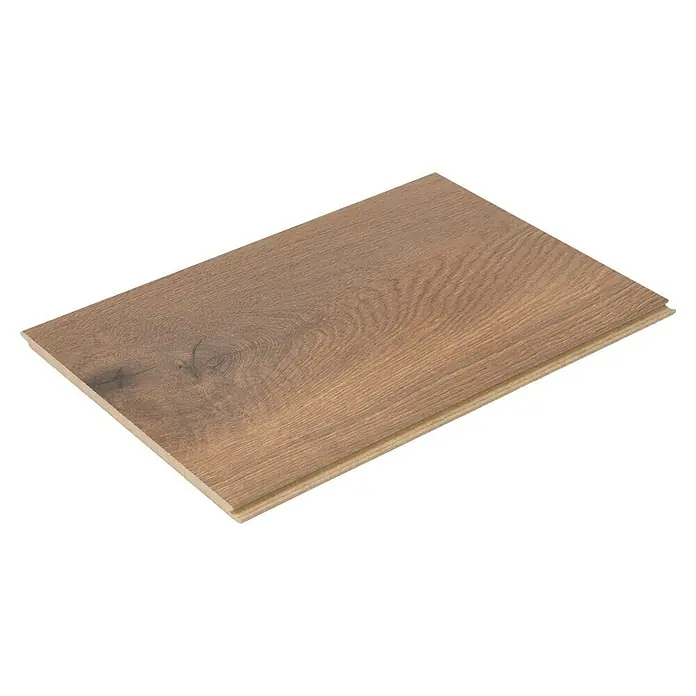 Egger Laminatmuster NatureSense - 297 x 193 x 7 mm, Landhausdiele, Inuvik Eiche - Abbildung einer einzelnen Eichenlaminatdiele, die die natürliche Maserung und Textur des Holzes hervorhebt, perfekt für Bodenbeläge.
