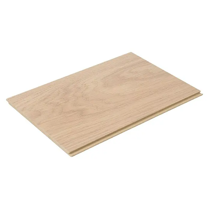 Egger Laminatmuster NatureSense - 297 x 193 x 7 mm, Landhausdiele, Falun Eiche - Detailaufnahme einer einzelnen, hellen Eichenholzdiele mit sichtbarer Maserung, ideal für Bodenbeläge und Innenausbau.