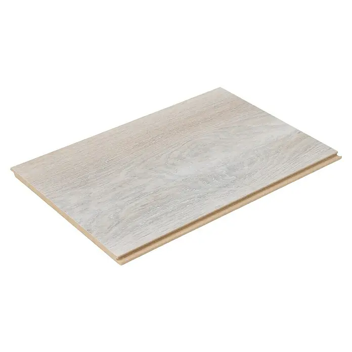 Egger Laminatmuster NatureSense - 297 x 193 x 8 mm, Landhausdiele, Abergele Eiche dunkel - Ein helles Laminatpaneel mit Holzmaserung, das eine moderne und natürliche Optik für jeden Raum bietet.