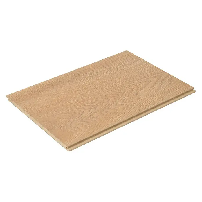 Egger Laminatmuster NatureSense Aqua - 297 x 193 x 8 mm, Landhausdiele, Predaia Eiche honig - Nahaufnahme einer einzelnen Laminatdiele in einem hellen Holzton mit deutlicher Holzmaserung für Bodenbeläge.