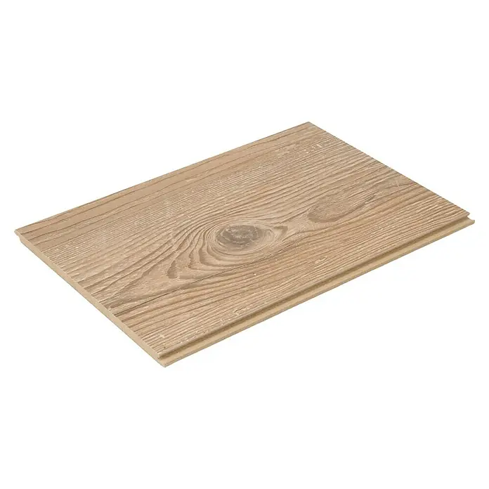 Egger Laminatmuster NatureSense - 297 x 193 x 8 mm, Landhausdiele, Sonnenberg Fichte vintage - Nahaufnahme eines einzelnen, hellbraunen Vinyl-Bodenbelags mit Holzmaserung und Klickverbindung.