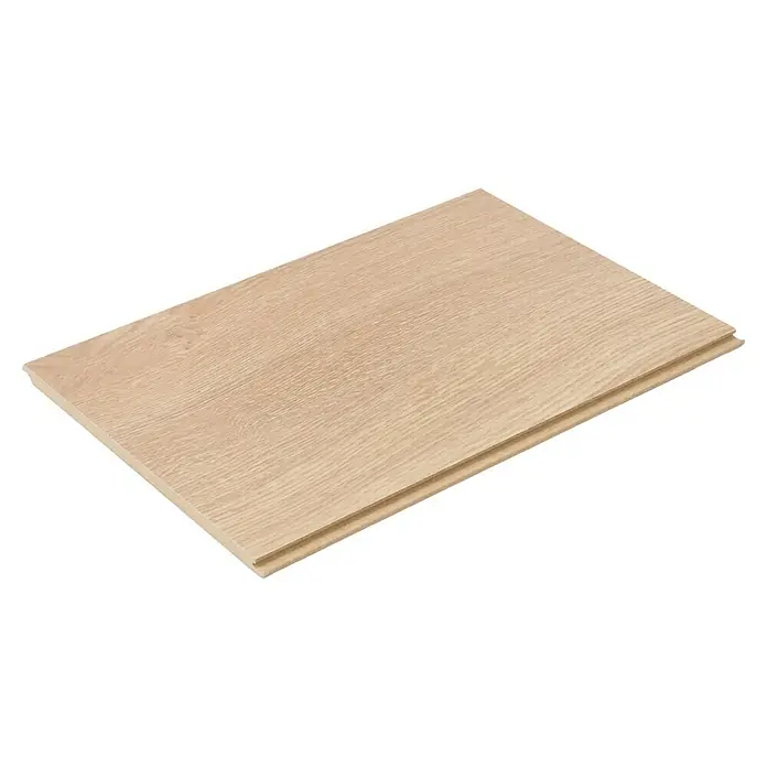 Egger Laminatmuster NatureSense - 297 x 193 x 8 mm, Landhausdiele, Matera Eiche hell - Nahaufnahme eines Laminatbodens mit einem hellen Holzmaserungsmuster, ideal für moderne Inneneinrichtungen und Renovierungen.
