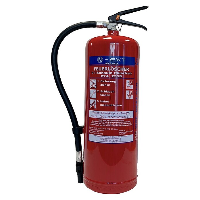 Feuerlöscher SD 9 Eco N-Ext (Löschmittel: Schaum) | BAUHAUS