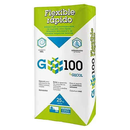 Gecol  Cemento cola Gel Flexible Rápido Gris