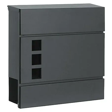 Floordirekt  Wandbriefkasten Jules mit Zeitungsfach und Sichtfenster