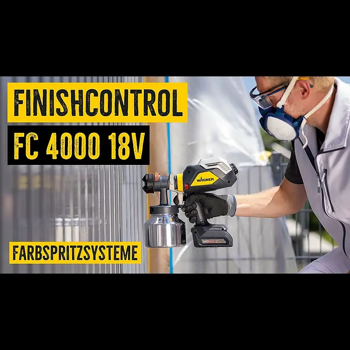 Wagner Akku-Farbsprühsystem FinishControl 4000 18V StandardSpray - 18 V, Ohne Akku - FinishControl FC 4000 18V - Das mobile XVLP Akku-Farbsprhsystem | WAGNER