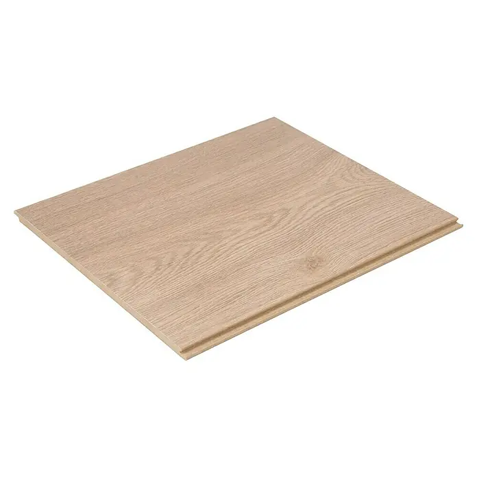 Egger Laminatmuster NatureSense - 297 x 246 x 8 mm, Landhausdiele, Conway Eiche natur - Nahaufnahme eines einzelnen, hellbraunen Laminatbodens mit natürlicher Holzmaserung, perfekt für moderne Innenräume.