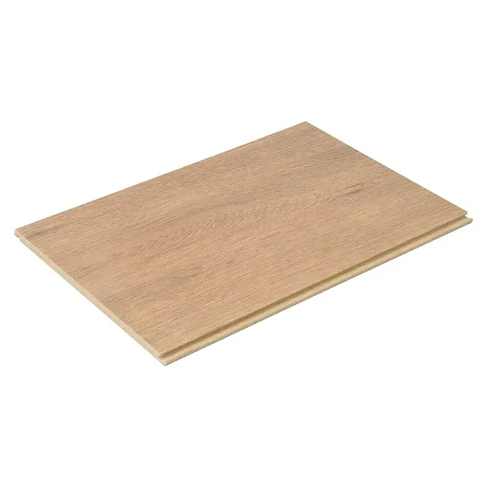 Egger Laminatmuster Aquadura - 297 x 193 x 7,5 mm, Landhausdiele, Wildeiche natur - Nahaufnahme einer Laminatdiele in hellem Holzdekor, ideal für moderne Inneneinrichtungen. Robuste Bauweise und einfache Verlegung zeichnen dieses Produkt aus.