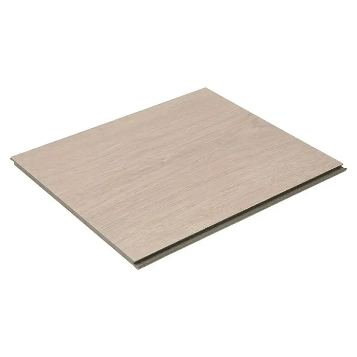 Egger Laminatmuster Aquadura+ - 297 x 246 x 7,5 mm, Landhausdiele, Victoria Eiche hellbraun - Nahaufnahme eines einzelnen hellen Laminatbodens mit Holzmaserung. Perfekt für die Visualisierung von Bodendesigns.