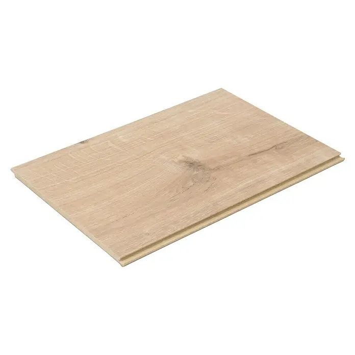 Egger Laminatmuster Aquadura - 297 x 193 x 7,5 mm, Landhausdiele, Westport Eiche hell - Ein einzelnes Laminatpaneel mit einer hellen Holzmaserung, das die Details und Textur des Produkts hervorhebt.