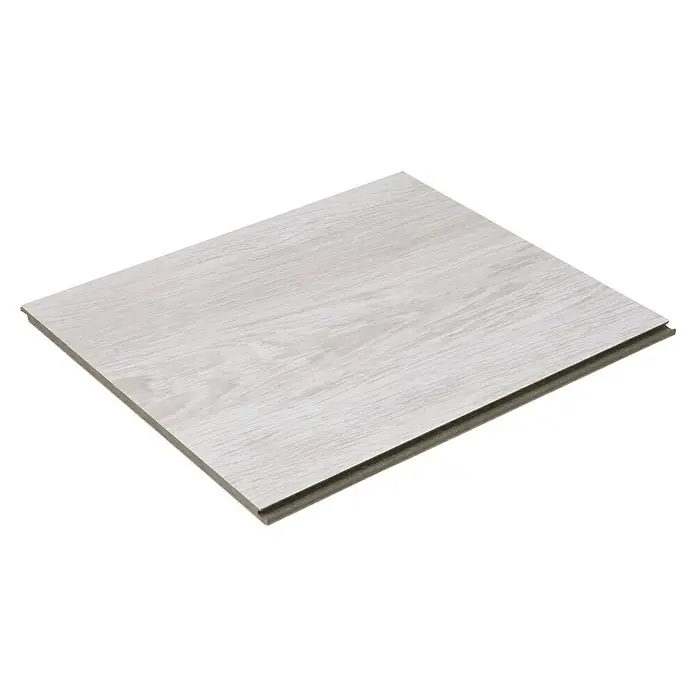 Egger Laminatmuster Aquadura+ - 297 x 246 x 7,5 mm, Landhausdiele, Waltham Eiche weiß - Detailansicht eines hellen Holzstruktur-Vinylbodens mit Klick-System, ideal für moderne Wohnräume.