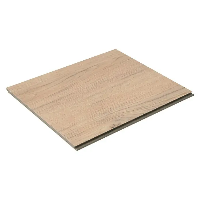 Egger Laminatmuster Aquadura+ - 297 x 246 x 7,5 mm, Landhausdiele, Savona Eiche sand - Nahaufnahme einer hellen Laminatdiele mit einer realistischen Holzmaserung, ideal für moderne Inneneinrichtungen.