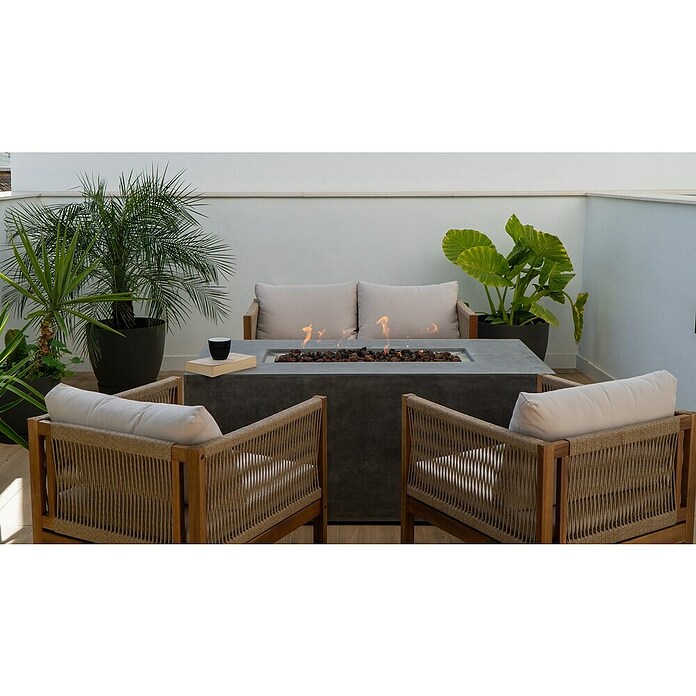 Nora Flames Estufa de exterior Misti (16 kW, L x An x Al: 140 x 70 x 58 cm, Gris) | BAUHAUS