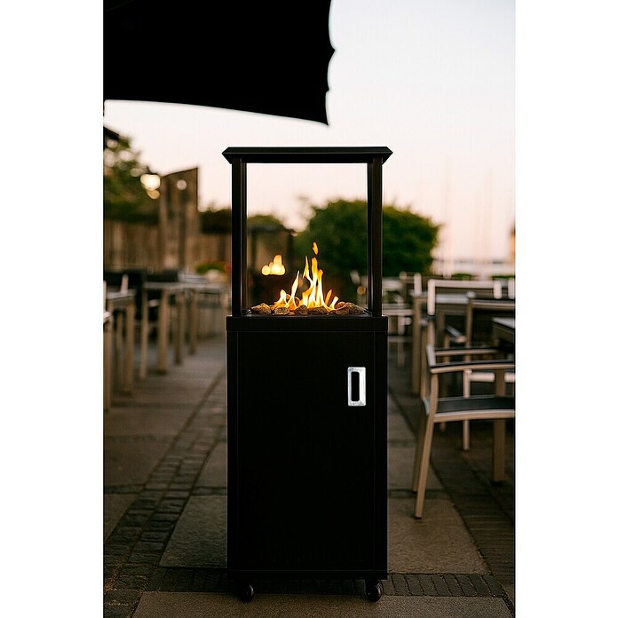 Nora Flames Estufa de exterior Kauai (9 kW, Altura: 136,5 cm, Negro) | BAUHAUS