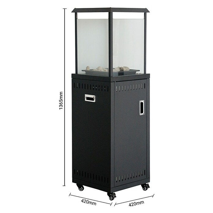 Nora Flames Estufa de exterior Kauai (9 kW, Altura: 136,5 cm, Negro) | BAUHAUS
